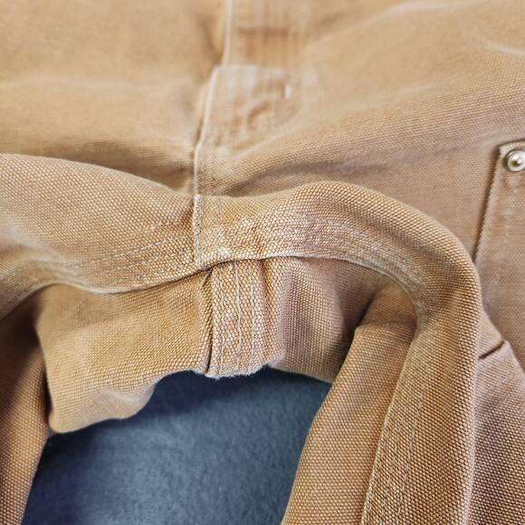 CARHARTT Original Fit Work Pant Men Tagged 36 x 34 | Measure 35 x 32 Tan Canvas - Picture 10 of 12